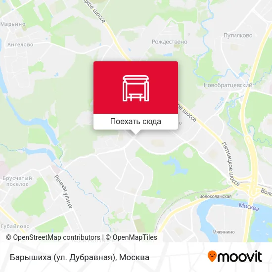Карта Барышиха (ул. Дубравная)
