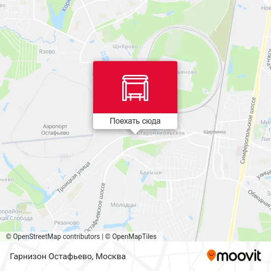 Карта Гарнизон Остафьево