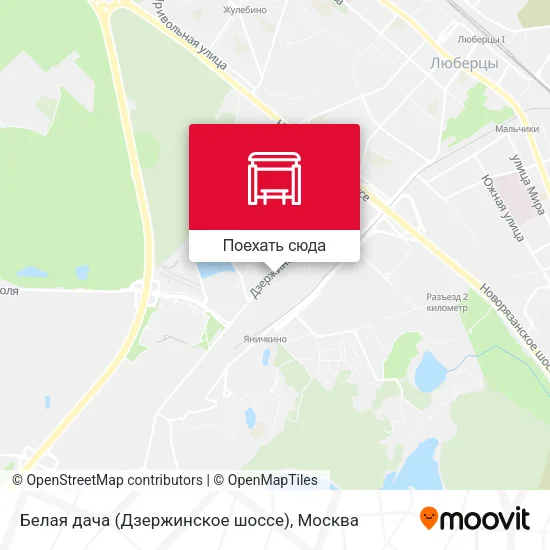 Карта Белая дача (Дзержинское шоссе)