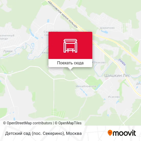 Карта Детский сад (пос. Секерино)