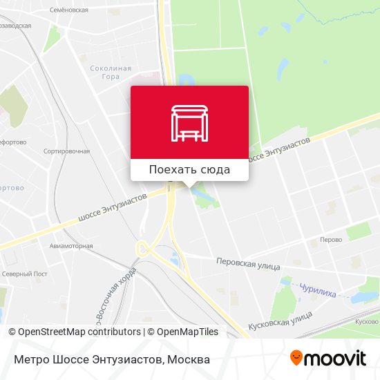 Карта Метро Шоссе Энтузиастов