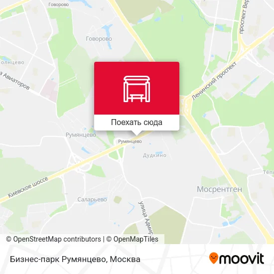 Карта Бизнес-парк Румянцево