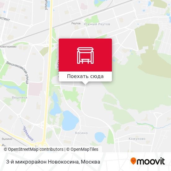 Карта 3-й микрорайон Новокосина