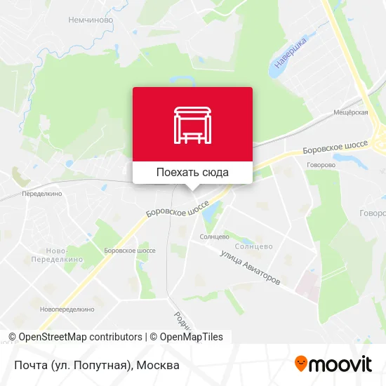 Карта Почта (ул. Попутная)