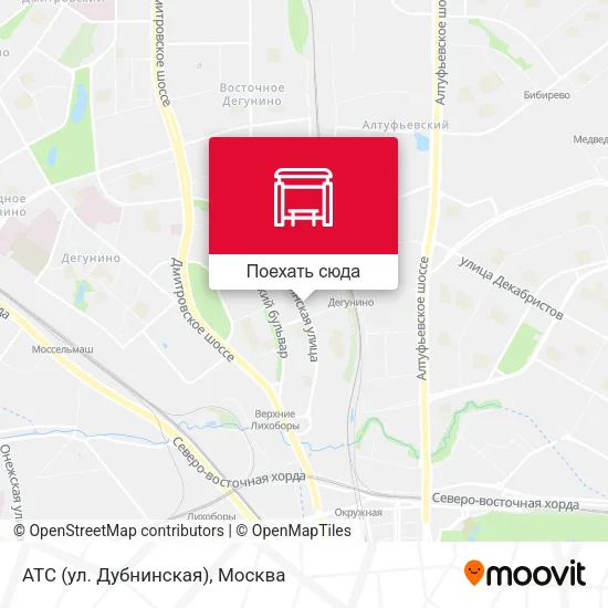 Карта АТС (ул. Дубнинская)