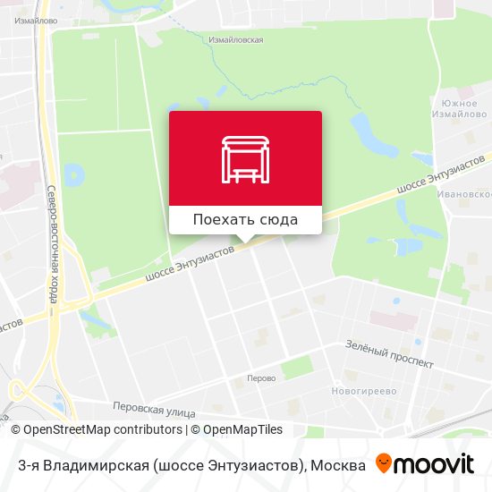 Карта 3-я Владимирская (шоссе Энтузиастов)