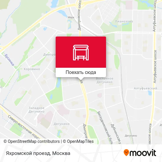 Карта Яхромской проезд
