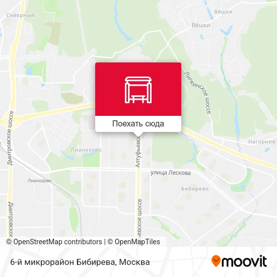 Карта 6-й микрорайон Бибирева