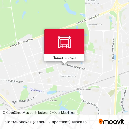 Карта Мартеновская (Зелёный проспект)