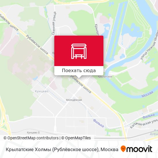 Карта Крылатские Холмы (Рублёвское шоссе)