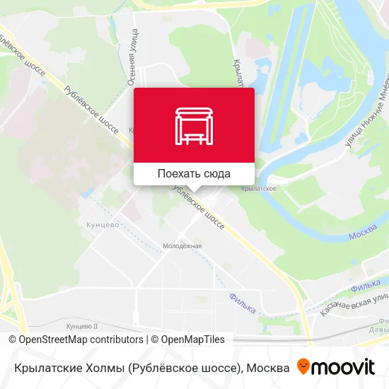 Карта Крылатские Холмы (Рублёвское шоссе)