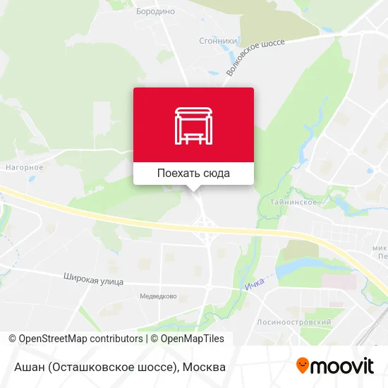 Карта Ашан (Осташковское шоссе)