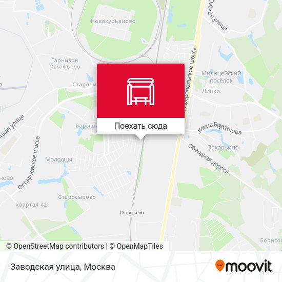 Карта Заводская улица