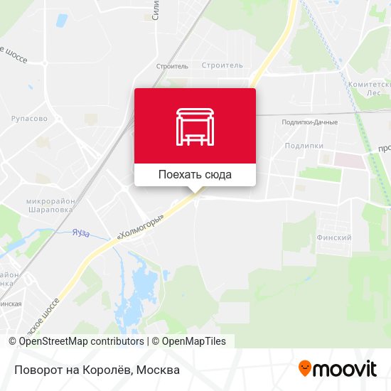 Карта Поворот на Королёв