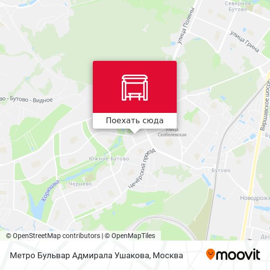 Карта Метро Бульвар Адмирала Ушакова