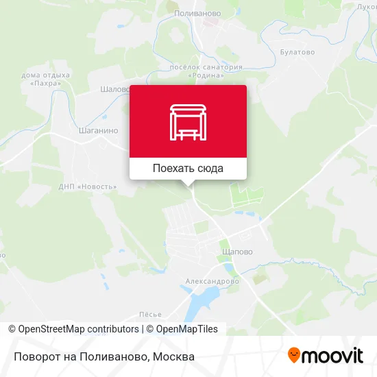 Карта Поворот на Поливаново