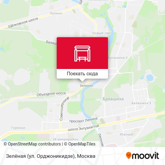 Карта Зелёная (ул. Орджоникидзе)
