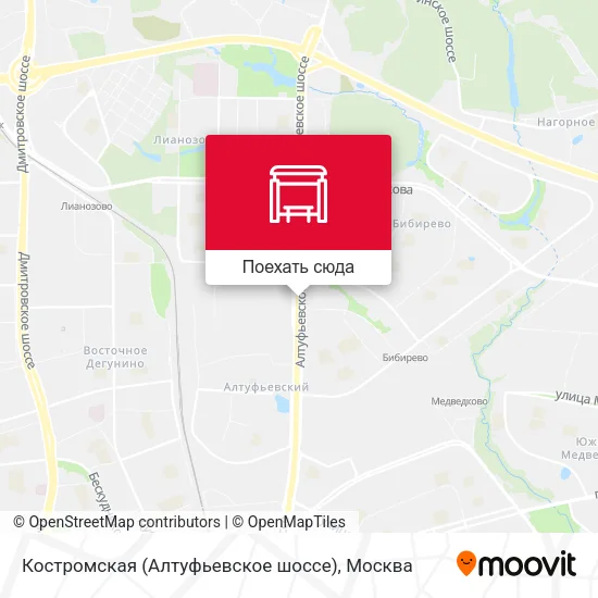 Карта Костромская (Алтуфьевское шоссе)