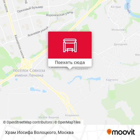 Карта Храм Иосифа Волоцкого