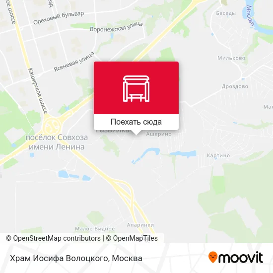 Карта Храм Иосифа Волоцкого