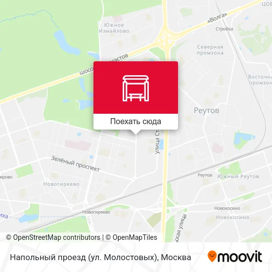 Карта Напольный проезд (ул. Молостовых)
