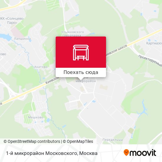 Карта 1-й микрорайон Московского