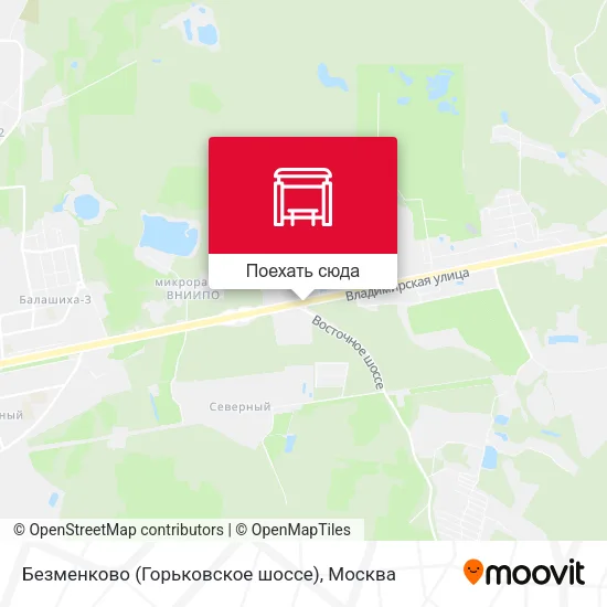 Карта Безменково (Горьковское шоссе)