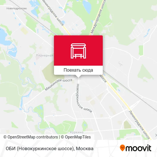 Карта ОБИ (Новокуркинское шоссе)