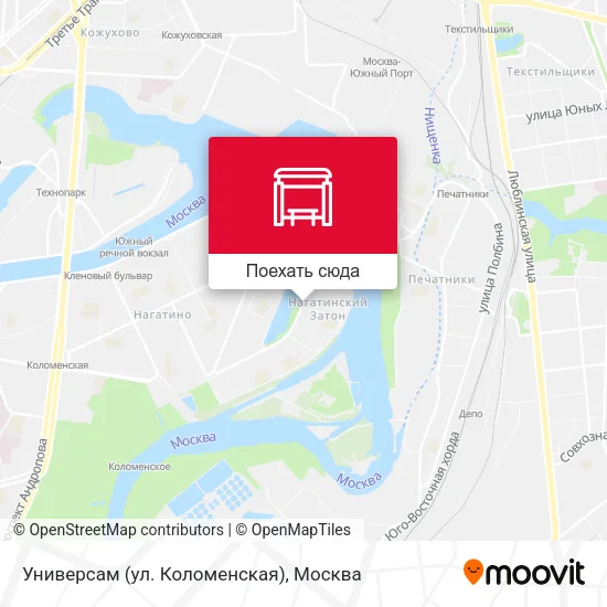 Карта Универсам (ул. Коломенская)