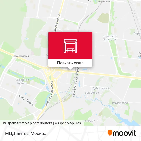 Карта МЦД Битца