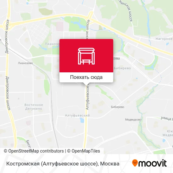 Карта Костромская (Алтуфьевское шоссе)