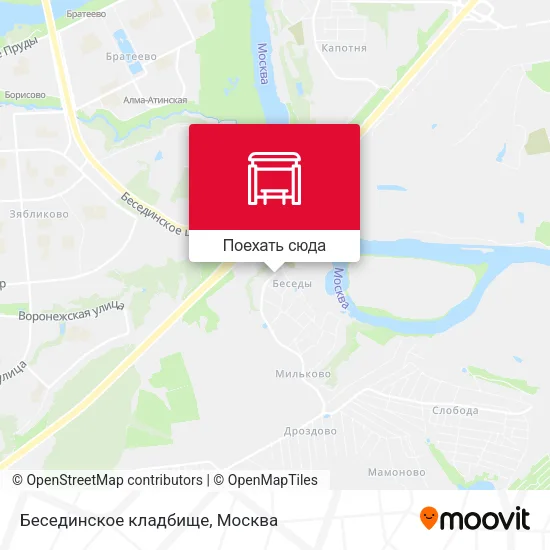 Карта Бесединское кладбище