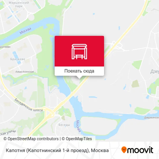 Карта Капотня (Капотнинский 1-й проезд)
