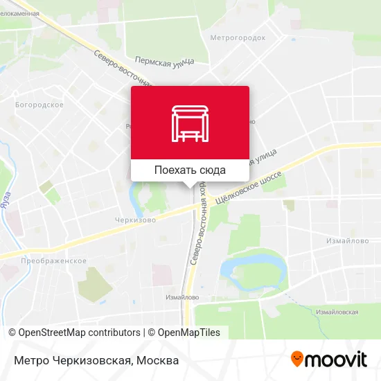 Карта Метро Черкизовская