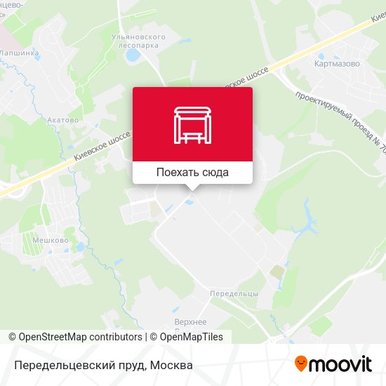 Карта Передельцевский пруд
