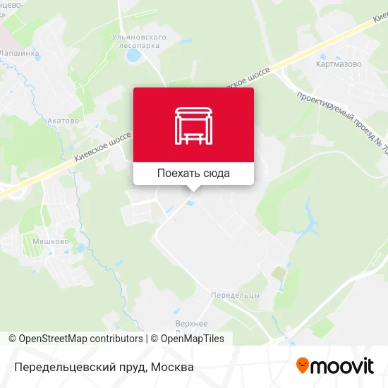 Карта Передельцевский пруд