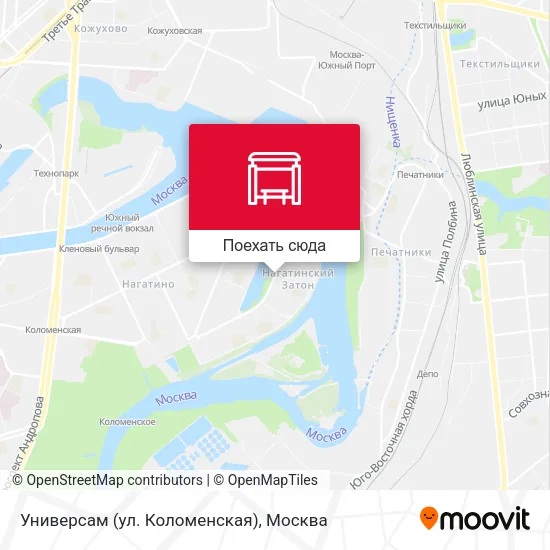 Карта Универсам (ул. Коломенская)