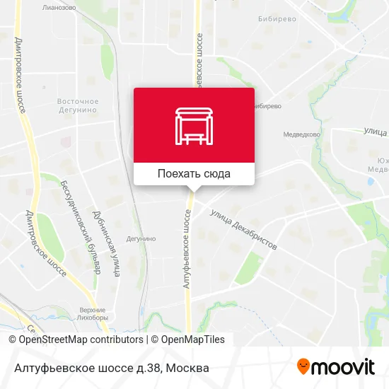 Карта Алтуфьевское шоссе д.38