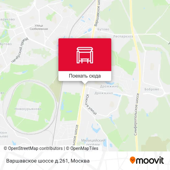 Карта Варшавское шоссе д.261