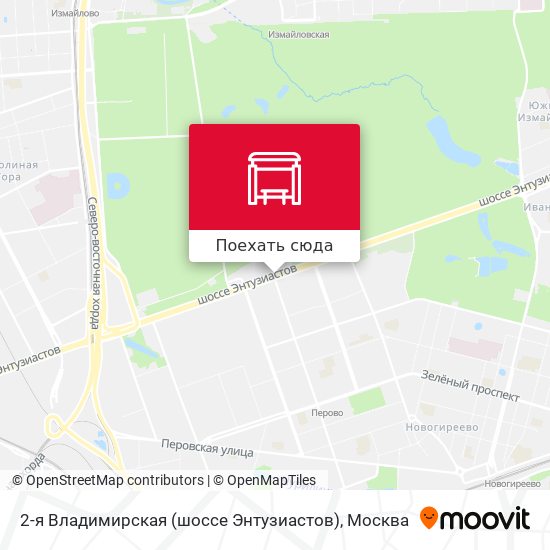 Карта 2-я Владимирская (шоссе Энтузиастов)