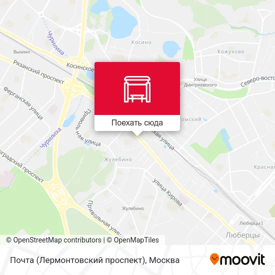 Карта Почта (Лермонтовский проспект)