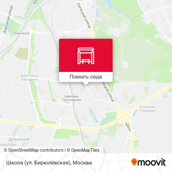 Карта Школа (ул. Бирюлёвская)