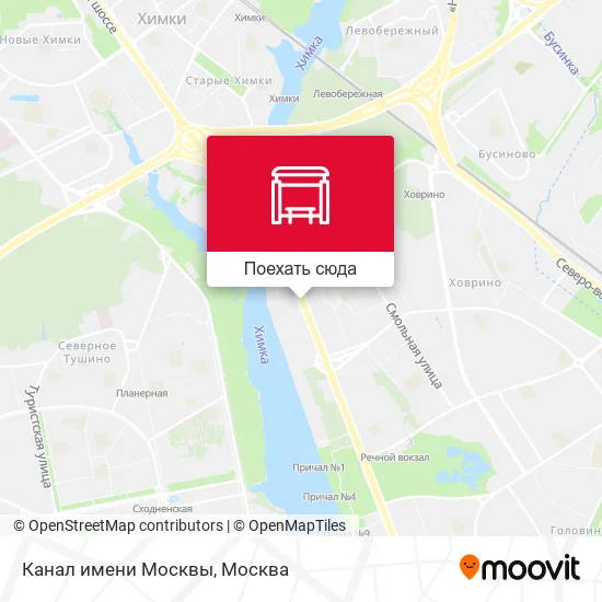 Карта Канал имени Москвы