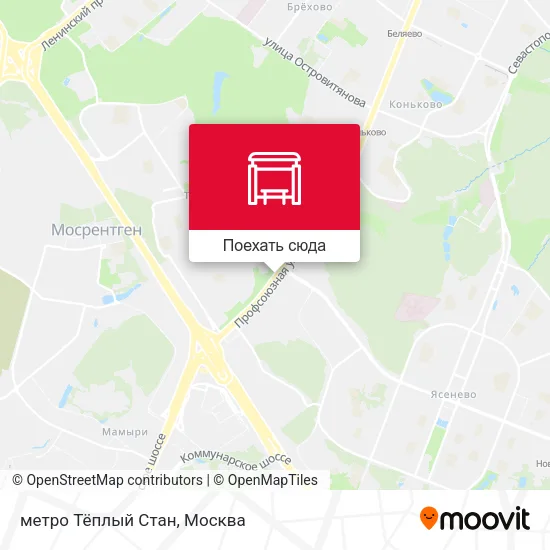 Карта метро Тёплый Стан