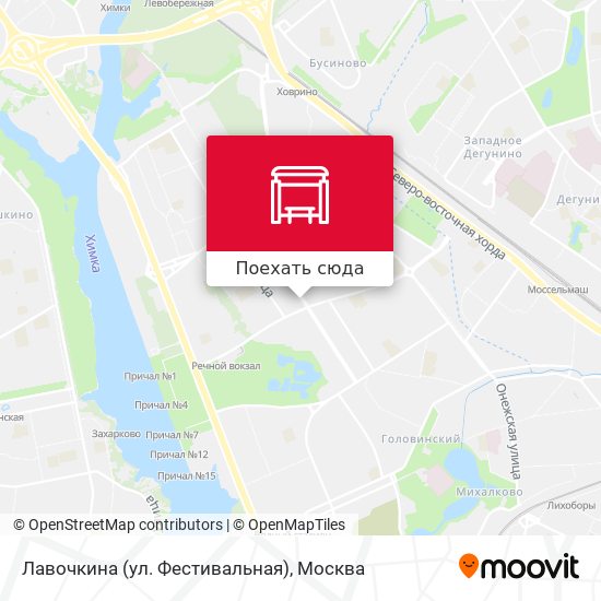 Карта Лавочкина (ул. Фестивальная)