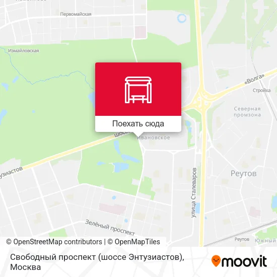 Карта Свободный проспект (шоссе Энтузиастов)