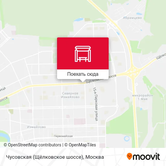 Карта Чусовская (Щёлковское шоссе)
