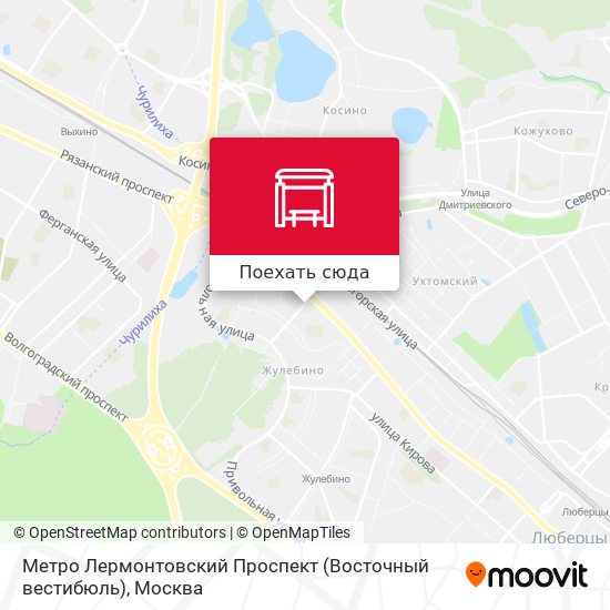 Карта Метро Лермонтовский Проспект (Восточный вестибюль)