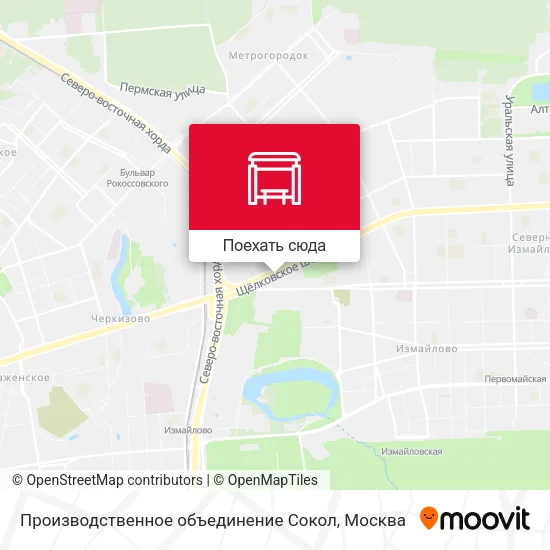 Карта Производственное объединение Сокол
