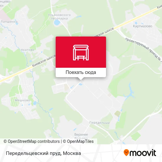 Карта Передельцевский пруд